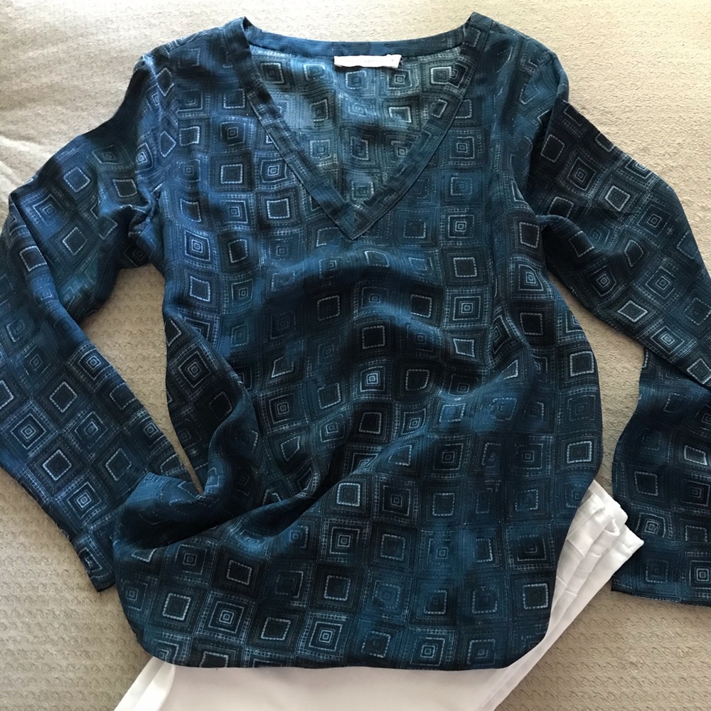 Gorgeous Blue Silk Blouse